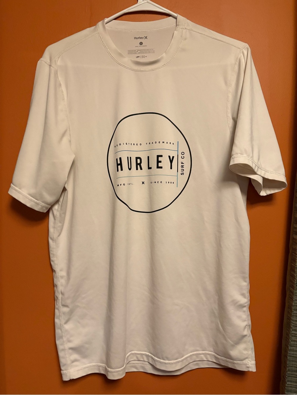 Hurley White Short-Sleeve Logo Surf Tee